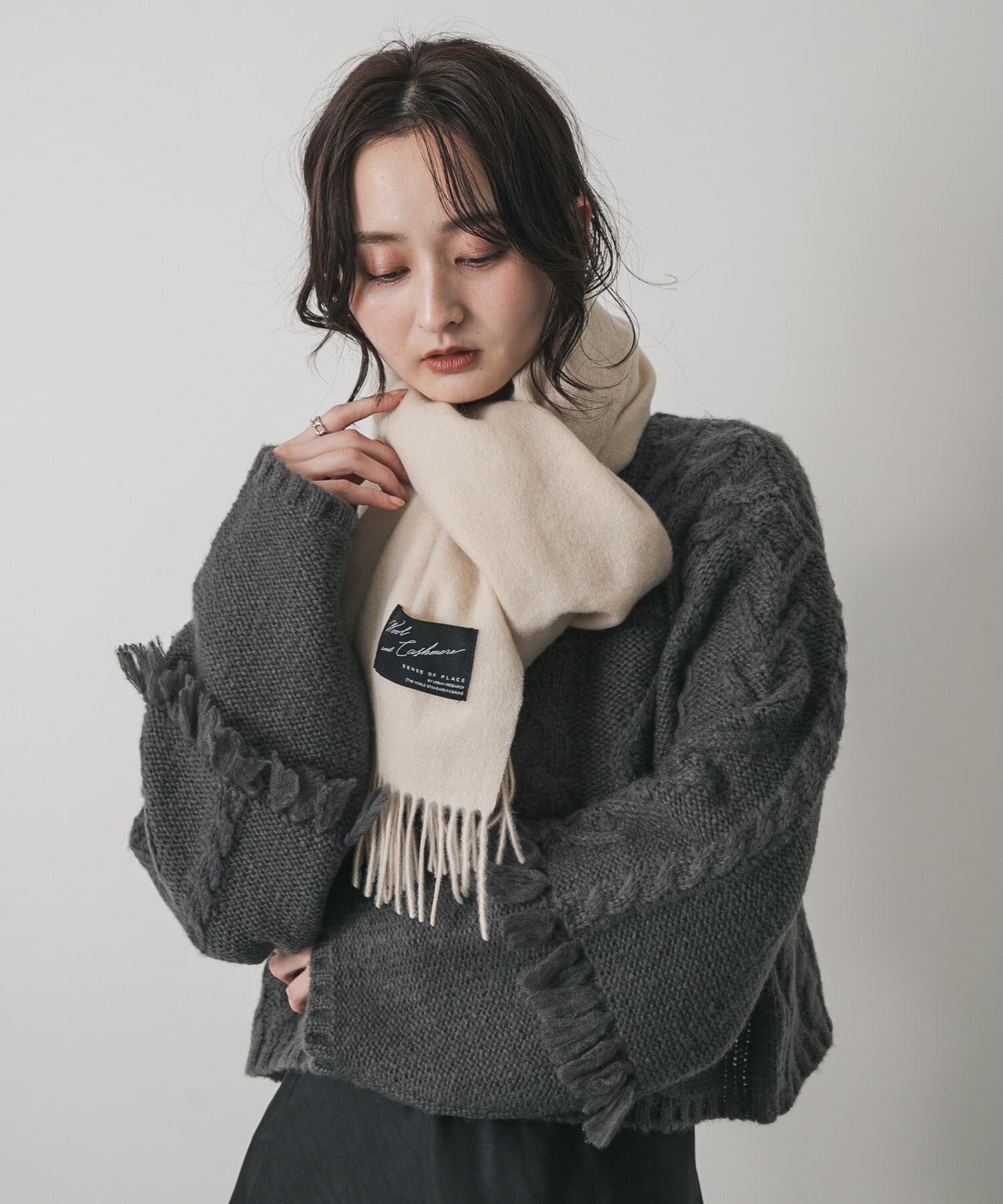 SENSE OF PLACE by URBAN RESEARCH「カシミヤミックスウールストール」|マフラー|