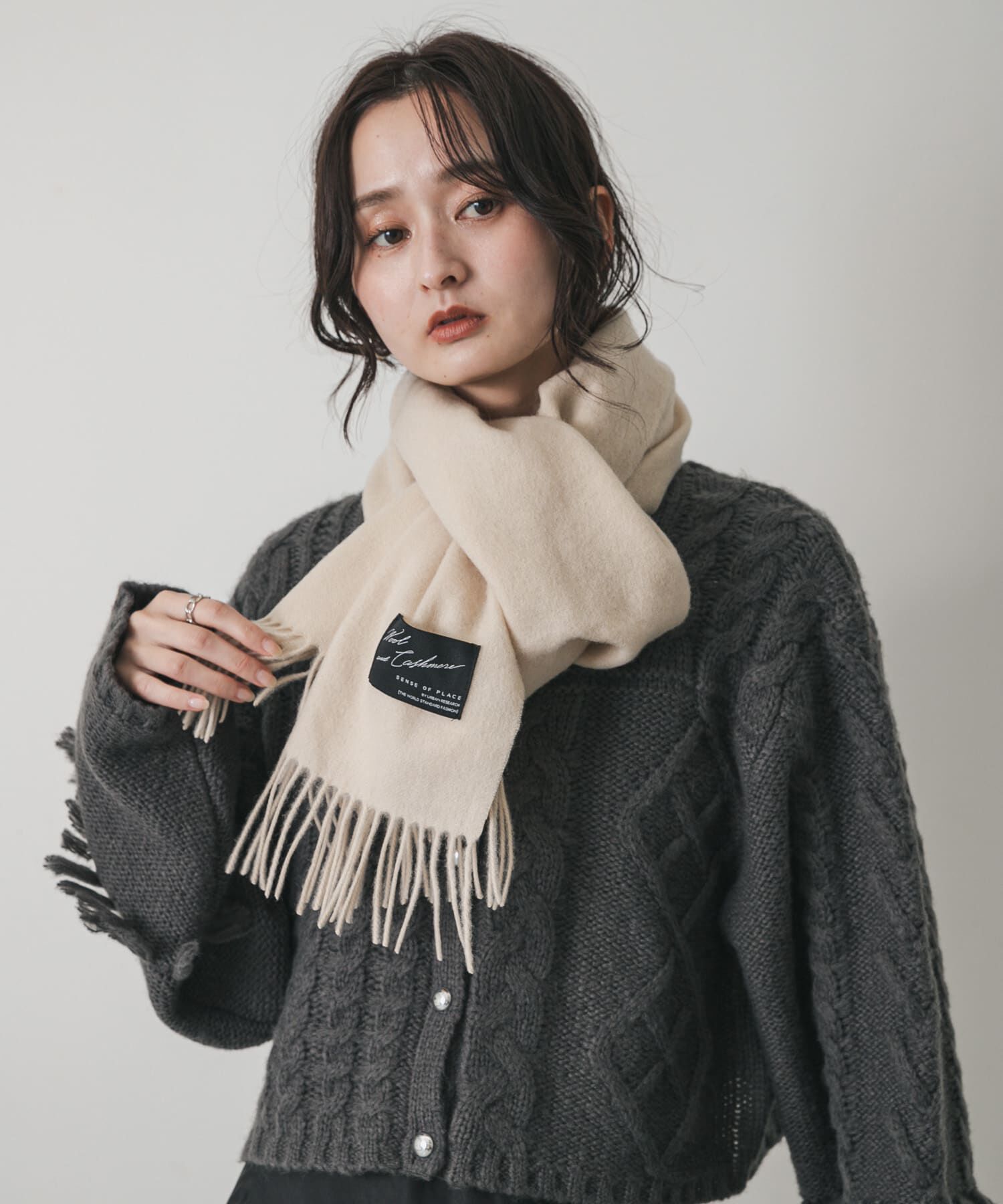 SENSE OF PLACE by URBAN RESEARCH「カシミヤミックスウールストール」|マフラー|