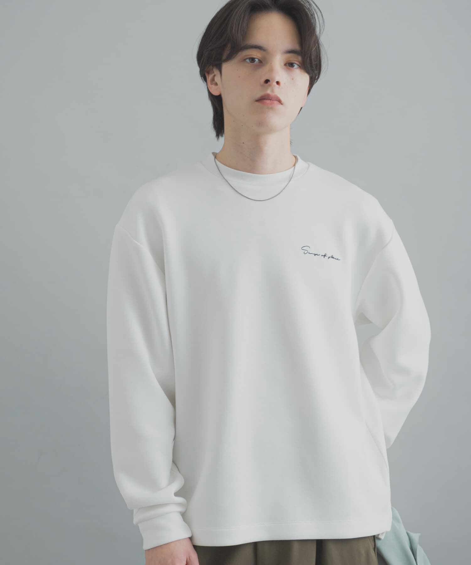 SENSE OF PLACE by URBAN RESEARCH「『一部WEB限定カラー』シシュウダンボールポンチロングスリーブTシャツ」|Tシャツ・カットソー|