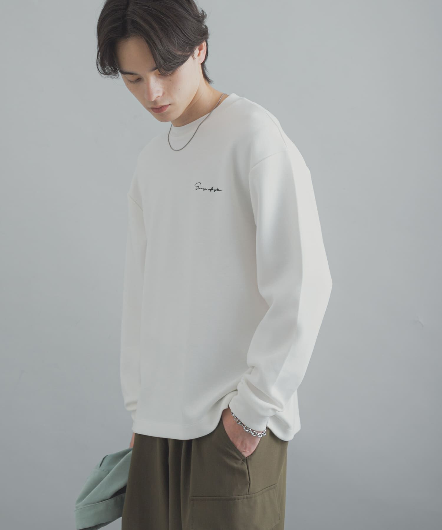 SENSE OF PLACE by URBAN RESEARCH「『一部WEB限定カラー』シシュウダンボールポンチロングスリーブTシャツ」|Tシャツ・カットソー|