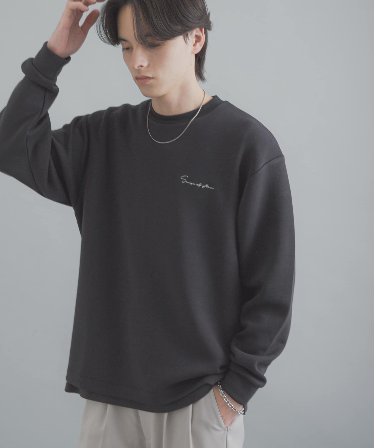 SENSE OF PLACE by URBAN RESEARCH「『一部WEB限定カラー』シシュウダンボールポンチロングスリーブTシャツ」|Tシャツ・カットソー|