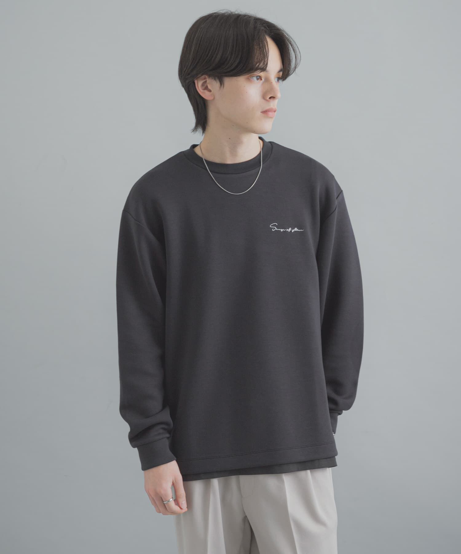 SENSE OF PLACE by URBAN RESEARCH「『一部WEB限定カラー』シシュウダンボールポンチロングスリーブTシャツ」|Tシャツ・カットソー|