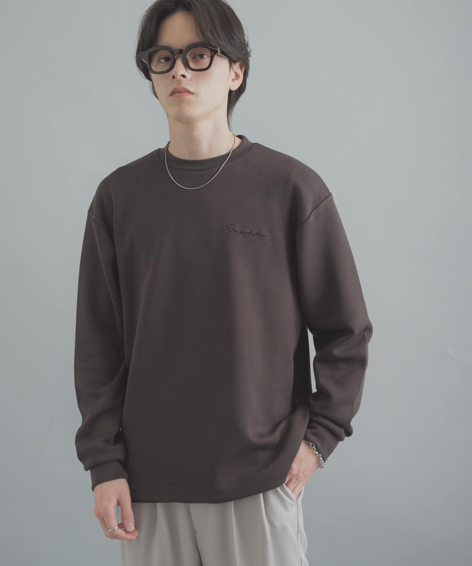 SENSE OF PLACE by URBAN RESEARCH「『一部WEB限定カラー』シシュウダンボールポンチロングスリーブTシャツ」|Tシャツ・カットソー|