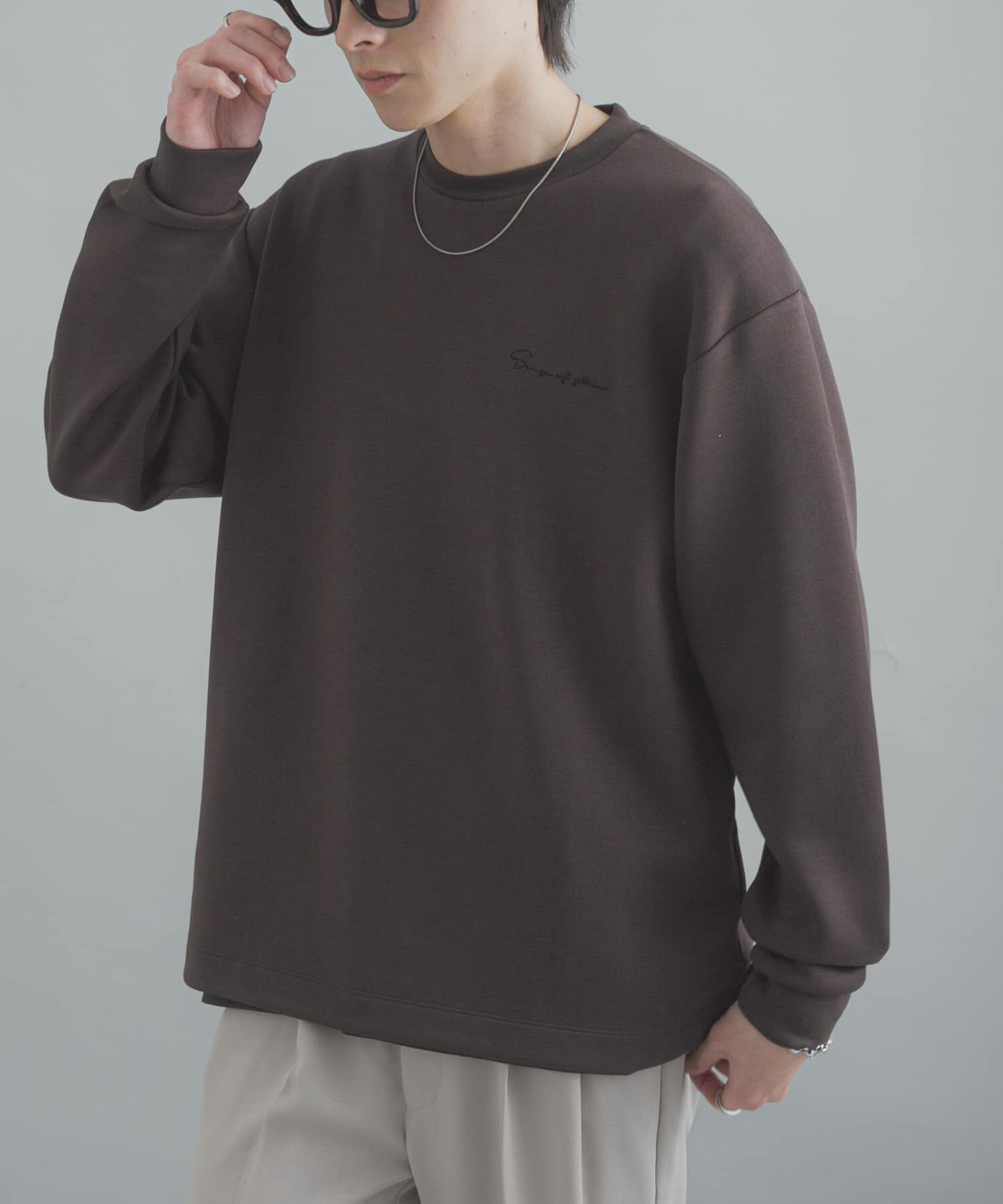 SENSE OF PLACE by URBAN RESEARCH「『一部WEB限定カラー』シシュウダンボールポンチロングスリーブTシャツ」|Tシャツ・カットソー|