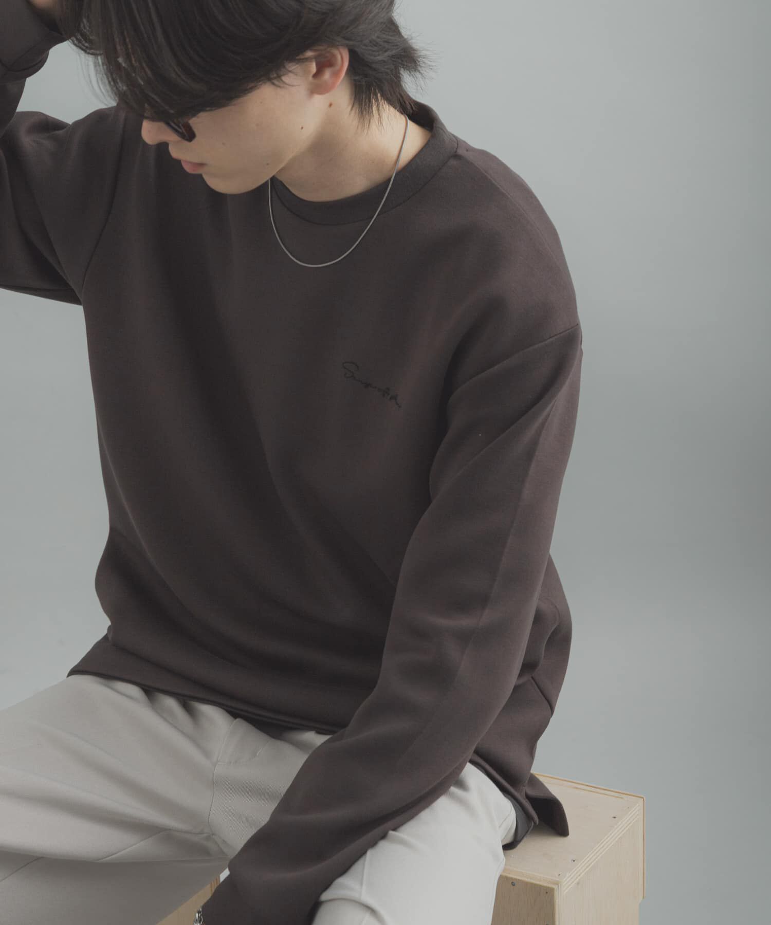 SENSE OF PLACE by URBAN RESEARCH「『一部WEB限定カラー』シシュウダンボールポンチロングスリーブTシャツ」|Tシャツ・カットソー|