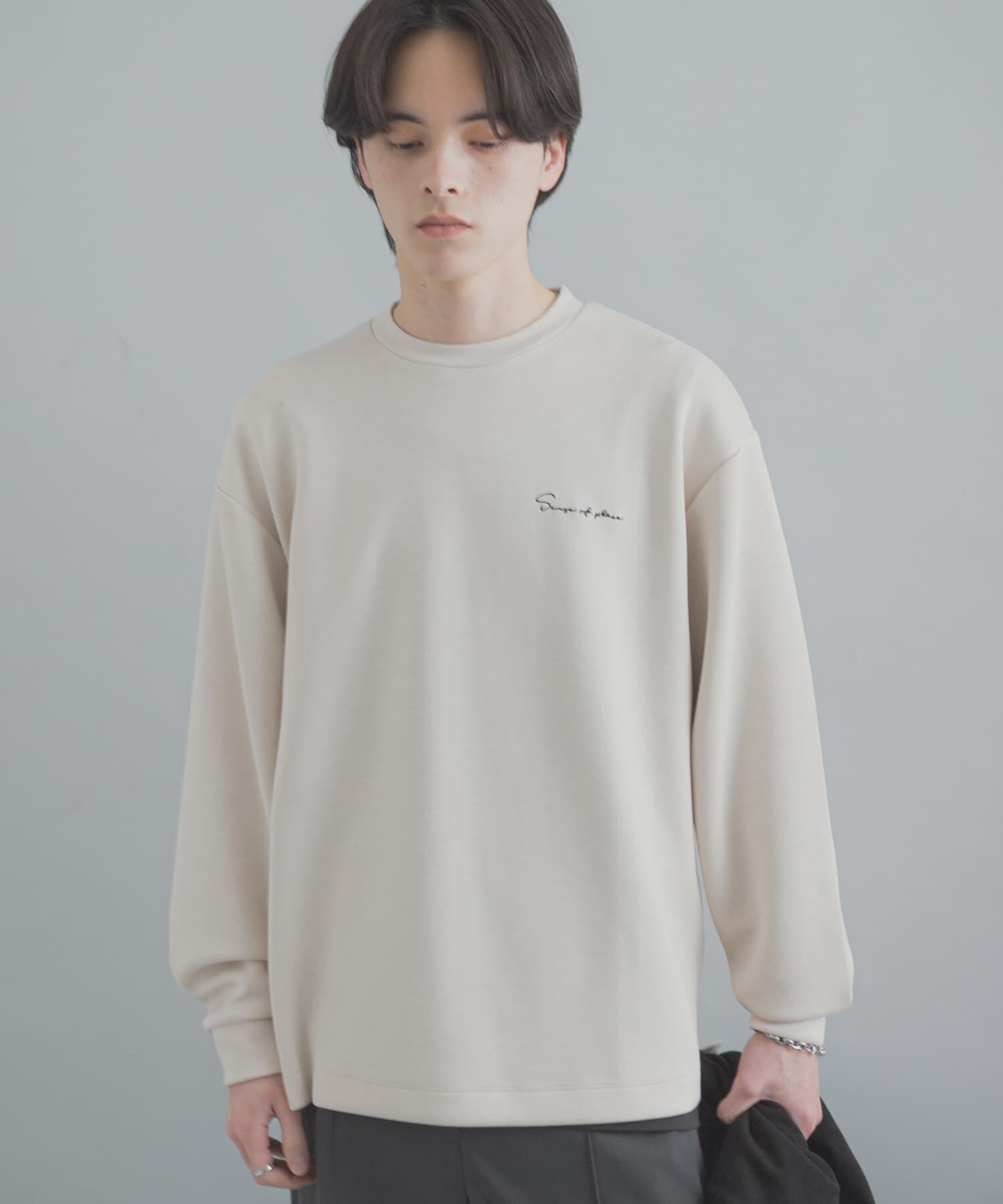 SENSE OF PLACE by URBAN RESEARCH「『一部WEB限定カラー』シシュウダンボールポンチロングスリーブTシャツ」|Tシャツ・カットソー|