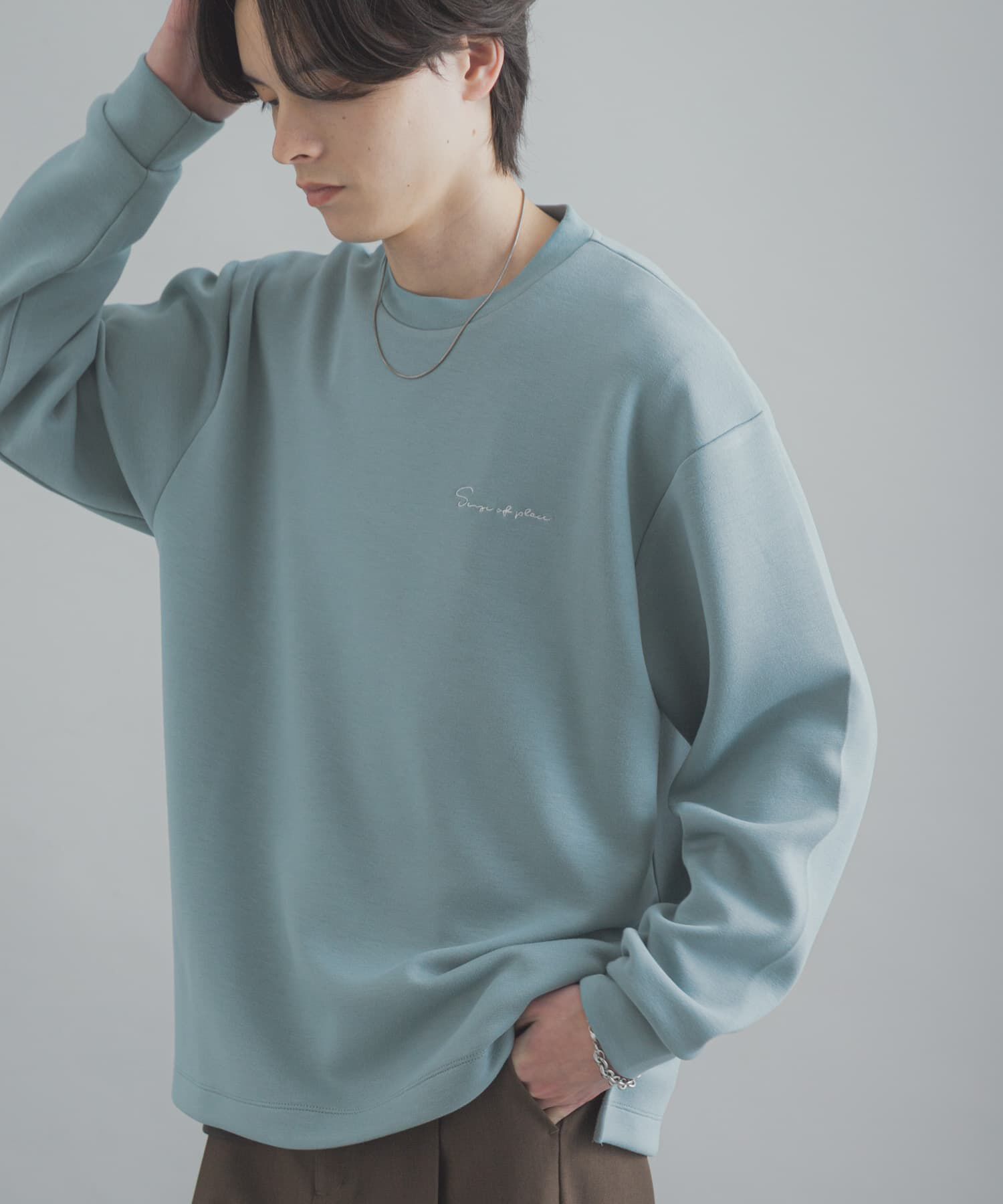 SENSE OF PLACE by URBAN RESEARCH「『一部WEB限定カラー』シシュウダンボールポンチロングスリーブTシャツ」|Tシャツ・カットソー|