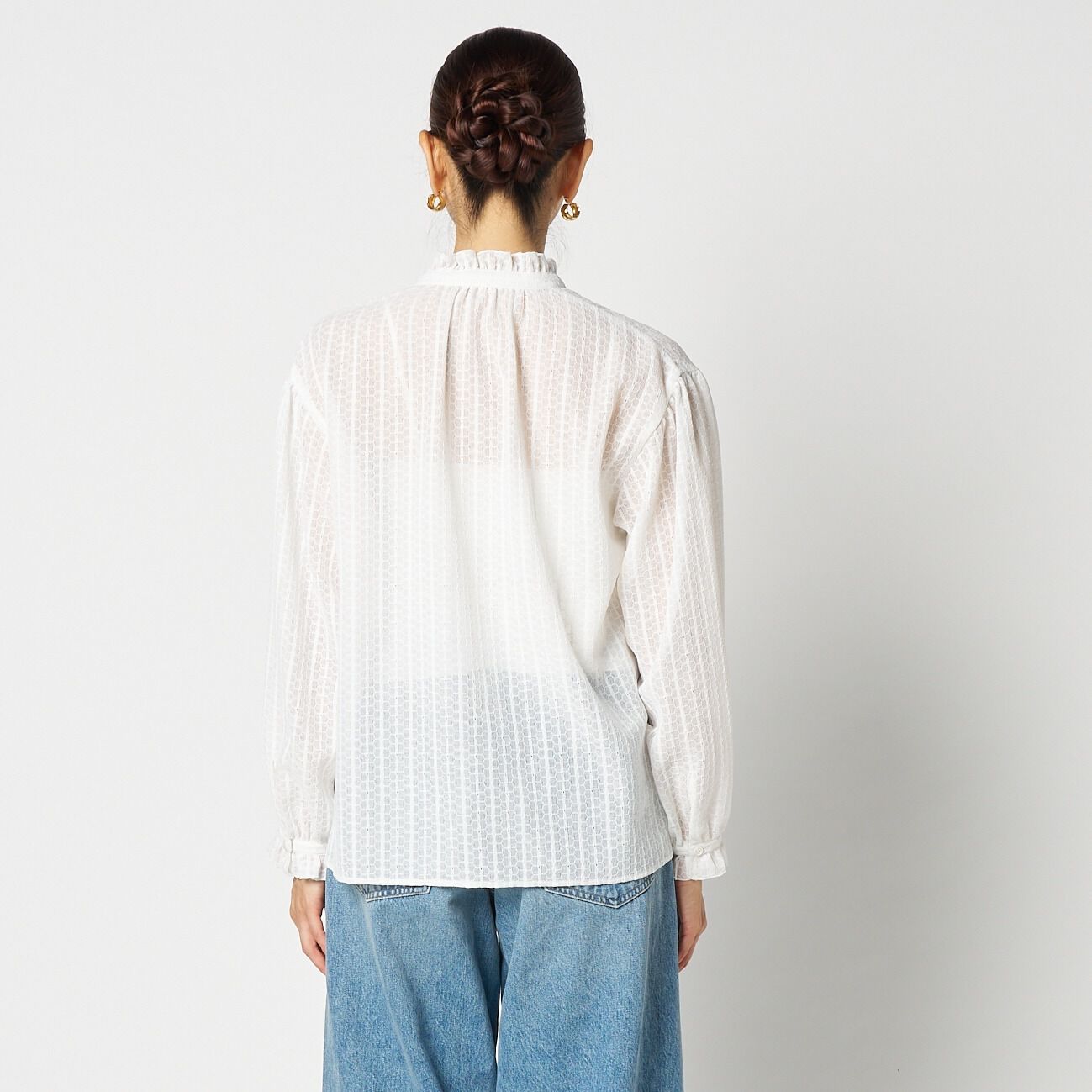 HELIOPOLE「HELIOPOLE RACE FRILL COLLAR BLOUSE」|シャツ・ブラウス|