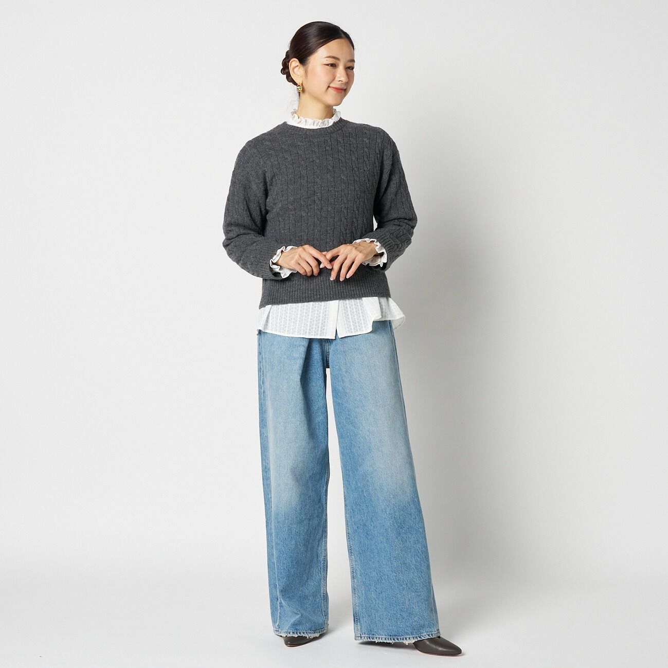 HELIOPOLE「HELIOPOLE RACE FRILL COLLAR BLOUSE」|シャツ・ブラウス|