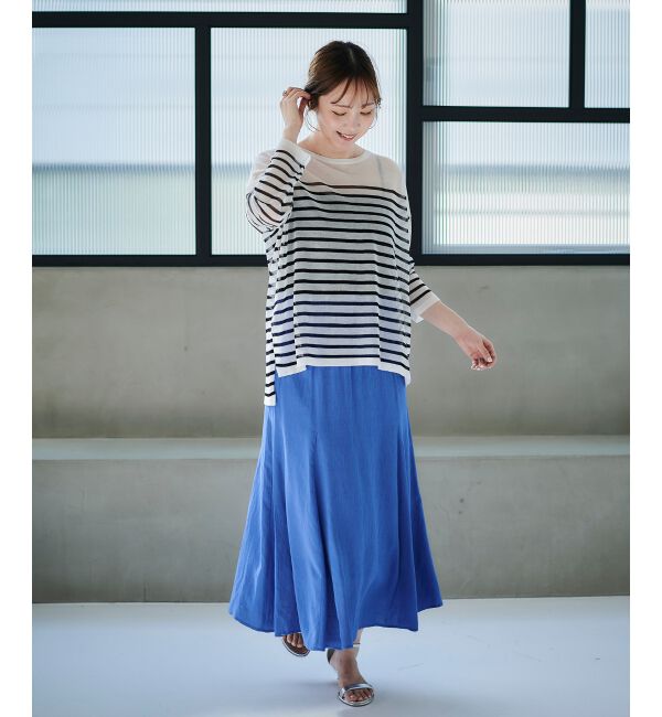 le.coeur blanc「《手洗い可能》シアーニットプルオーバー」|ニット・セーター|