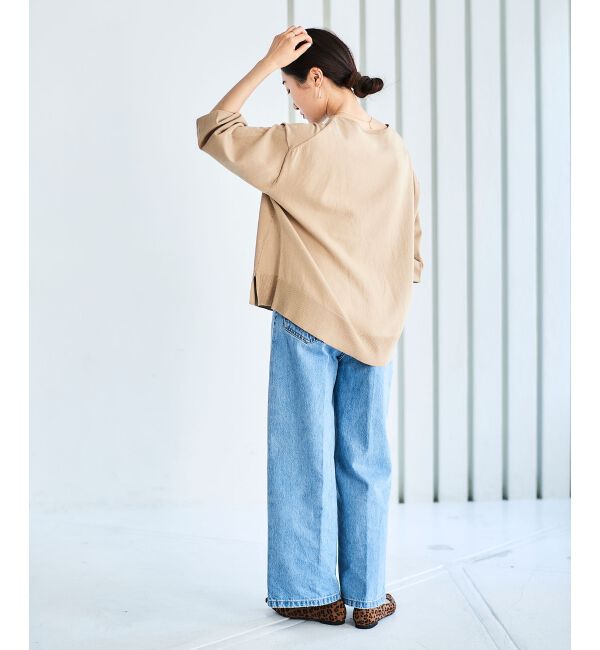 le.coeur blanc「《手洗い可能》ボリュームスリーブニットプルオーバー」|ニット・セーター|