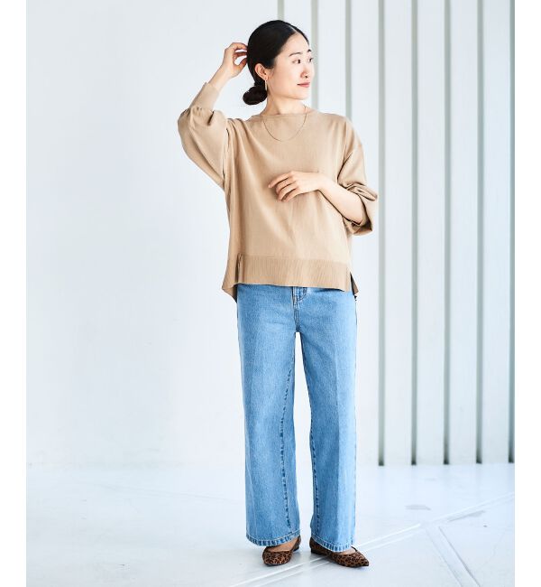 le.coeur blanc「《手洗い可能》ボリュームスリーブニットプルオーバー」|ニット・セーター|