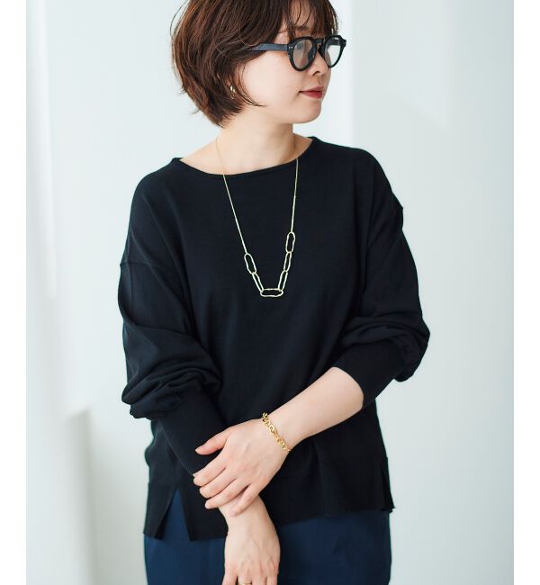 le.coeur blanc「《手洗い可能》ボリュームスリーブニットプルオーバー」|ニット・セーター|