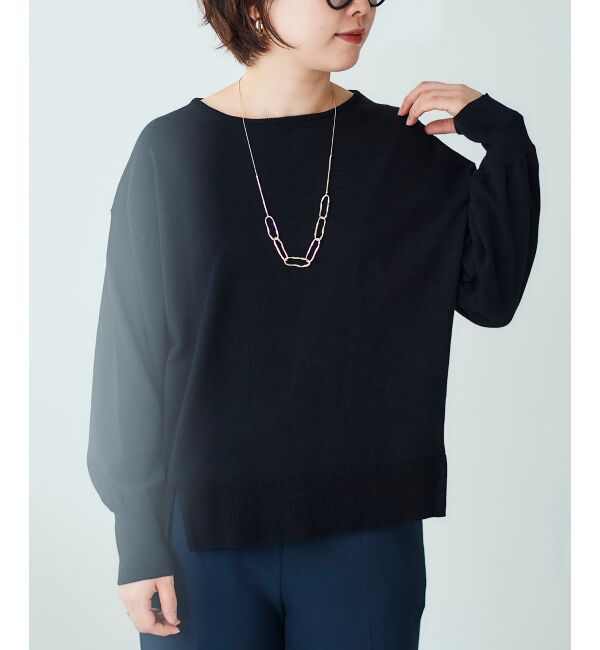 le.coeur blanc「《手洗い可能》ボリュームスリーブニットプルオーバー」|ニット・セーター|