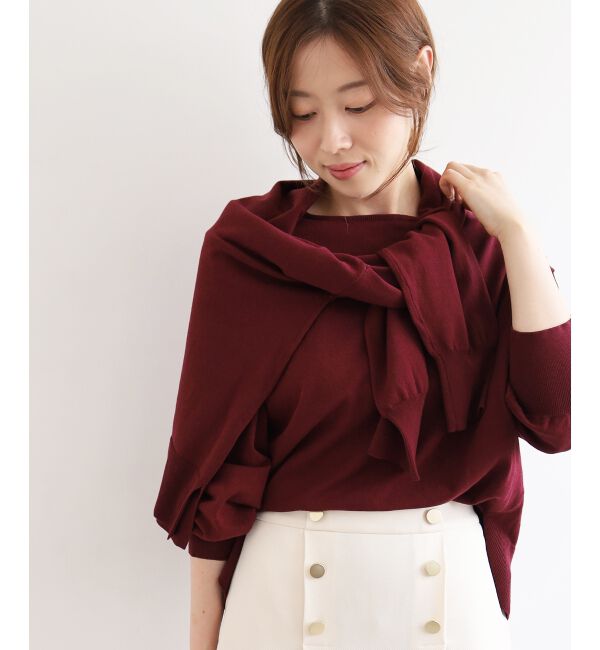 le.coeur blanc「《手洗い可能》ボリュームスリーブニットプルオーバー」|ニット・セーター|