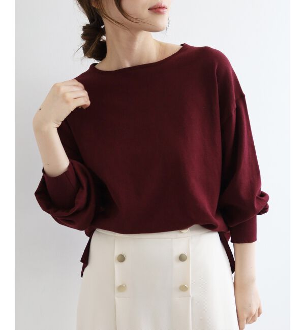 le.coeur blanc「《手洗い可能》ボリュームスリーブニットプルオーバー」|ニット・セーター|