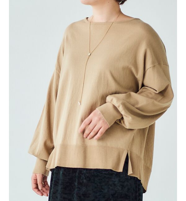 le.coeur blanc「《手洗い可能》ボリュームスリーブニットプルオーバー」|ニット・セーター|