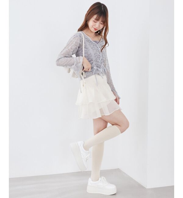 MAJESTICLEGON「レースドロストトップス」|Tシャツ・カットソー|