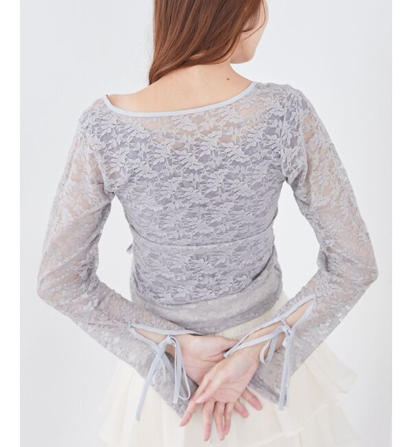 MAJESTICLEGON「レースドロストトップス」|Tシャツ・カットソー|