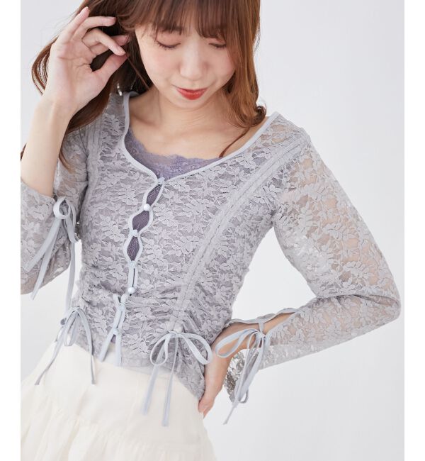 MAJESTICLEGON「レースドロストトップス」|Tシャツ・カットソー|