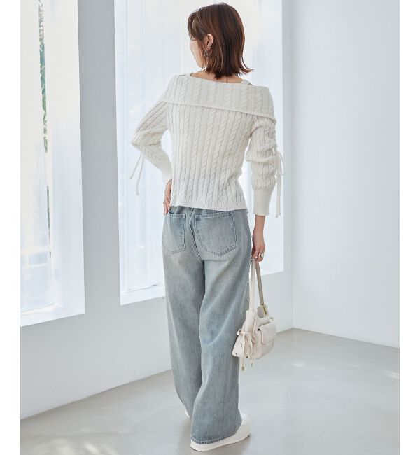 MAJESTICLEGON「ダブルジップケーブルニット」|ニット・セーター|