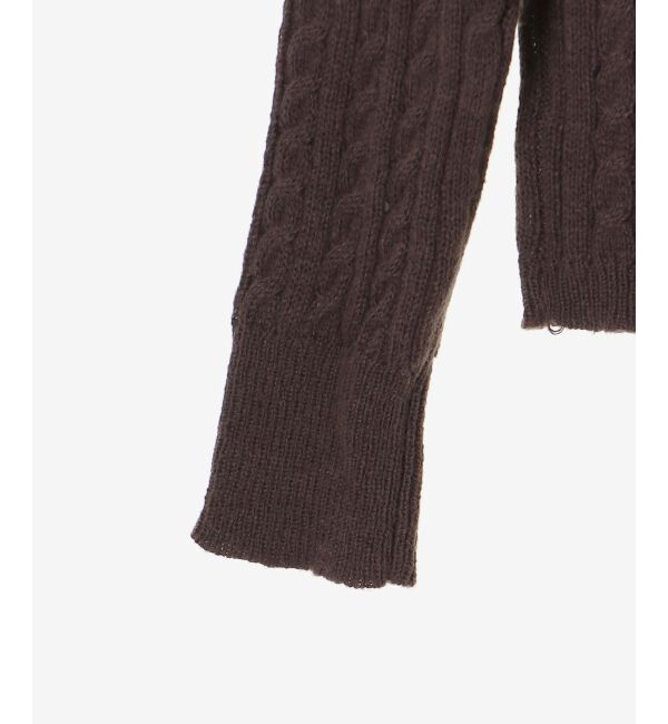 MAJESTICLEGON「ダブルジップケーブルニット」|ニット・セーター|