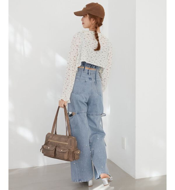 MAJESTICLEGON「マルチwayフリルデニムビスチェ」|キャミソール|