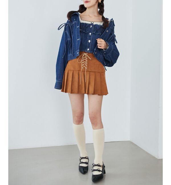 MAJESTICLEGON「マルチwayフリルデニムビスチェ」|キャミソール|