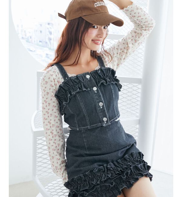 MAJESTICLEGON「マルチwayフリルデニムビスチェ」|キャミソール|