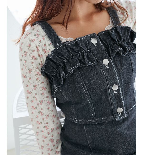 MAJESTICLEGON「マルチwayフリルデニムビスチェ」|キャミソール|