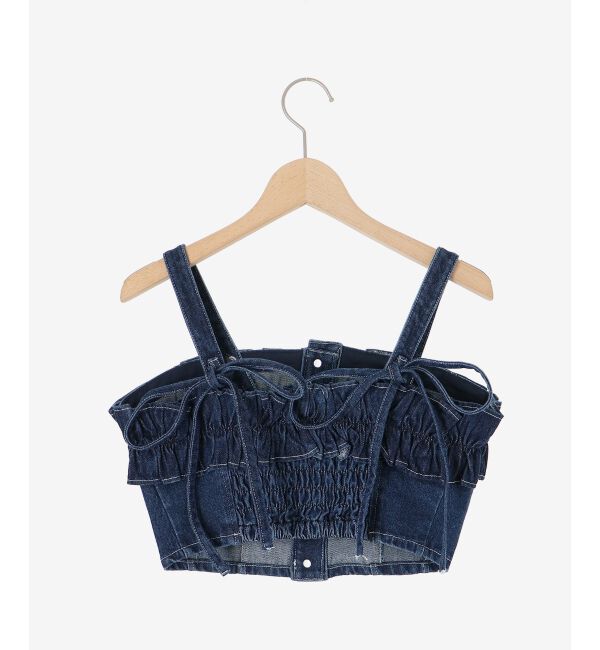 MAJESTICLEGON「マルチwayフリルデニムビスチェ」|キャミソール|