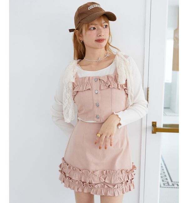 MAJESTICLEGON「マルチwayフリルデニムビスチェ」|キャミソール|