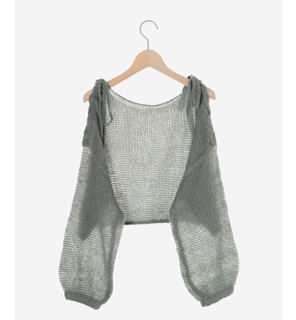 MAJESTICLEGON「レースアップメッシュニット」|ニット・セーター|