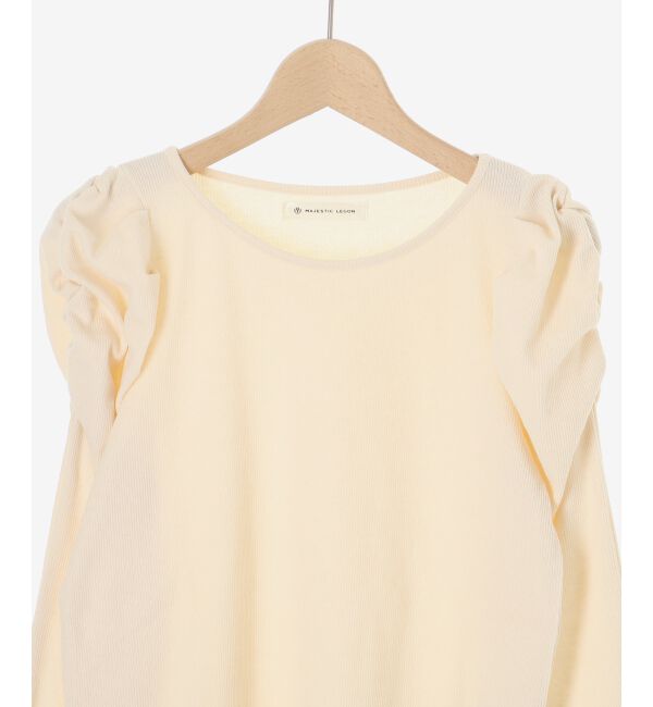 MAJESTICLEGON「クルーネックパワショルリブトップス」|Tシャツ・カットソー|