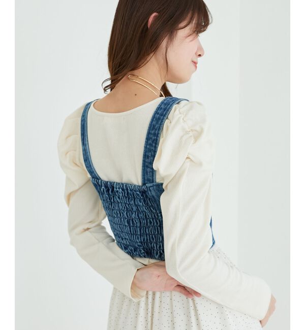 MAJESTICLEGON「クルーネックパワショルリブトップス」|Tシャツ・カットソー|