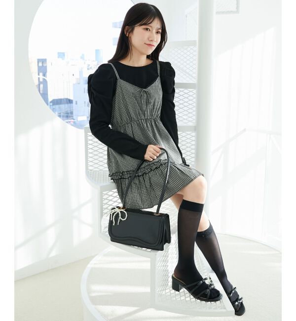 MAJESTICLEGON「クルーネックパワショルリブトップス」|Tシャツ・カットソー|