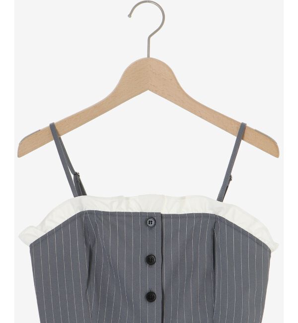 MAJESTICLEGON「バイカラーフリルトリムビスチェ」|キャミソール|