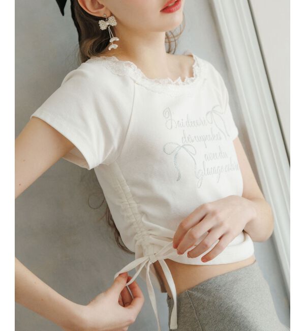  「サイドドロストロゴTシャツ」|Tシャツ・カットソー|