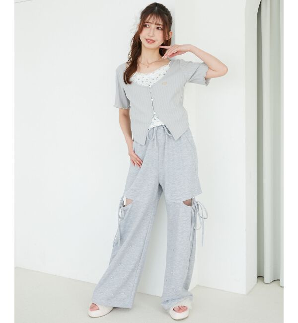  「キャミレイヤードライク半袖トップス」|Tシャツ・カットソー|