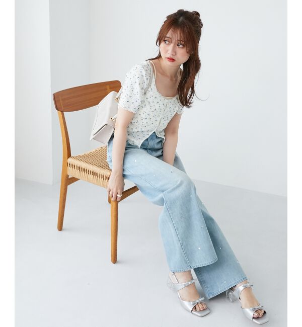  「キャミレイヤードライク半袖トップス」|Tシャツ・カットソー|