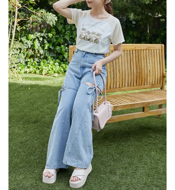  「ラグランネコチャンTシャツ」|Tシャツ・カットソー|