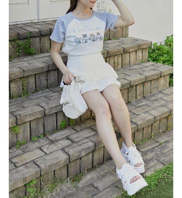  「ラグランネコチャンTシャツ」|Tシャツ・カットソー|