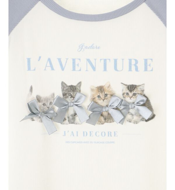  「ラグランネコチャンTシャツ」|Tシャツ・カットソー|