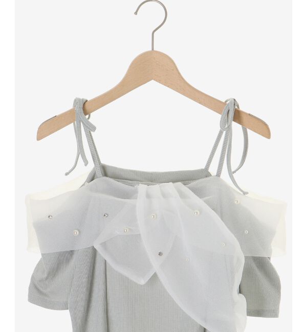  「キラキラビジューオフショルトップス」|Tシャツ・カットソー|