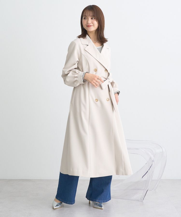 earth music&ecology「パフスリーブトレンチコート」|トレンチコート|