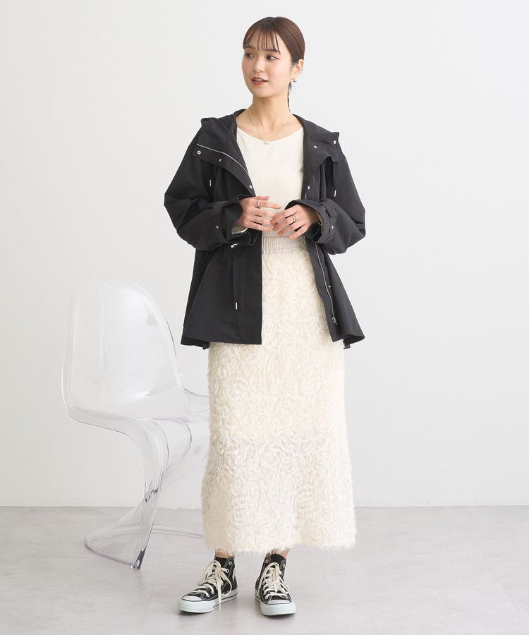 earth music&ecology「ドロストペプラムマウンテンパーカー」|ブルゾン・スタジャン|