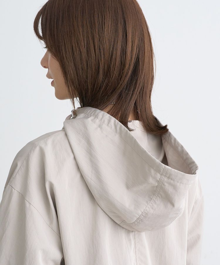 earth music&ecology「ドロストペプラムマウンテンパーカー」|ブルゾン・スタジャン|