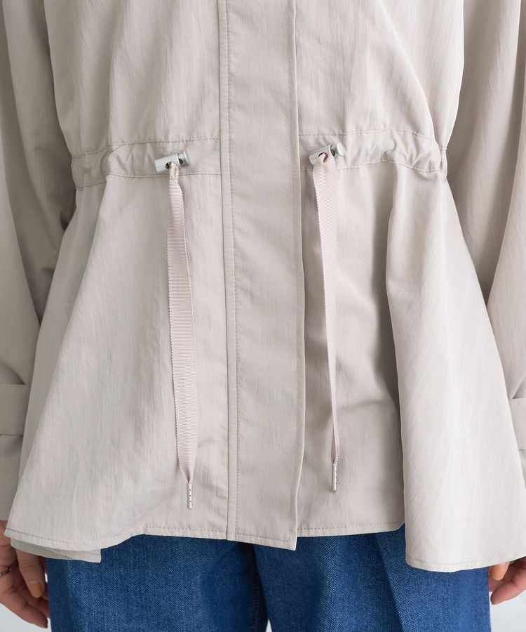 earth music&ecology「ドロストペプラムマウンテンパーカー」|ブルゾン・スタジャン|