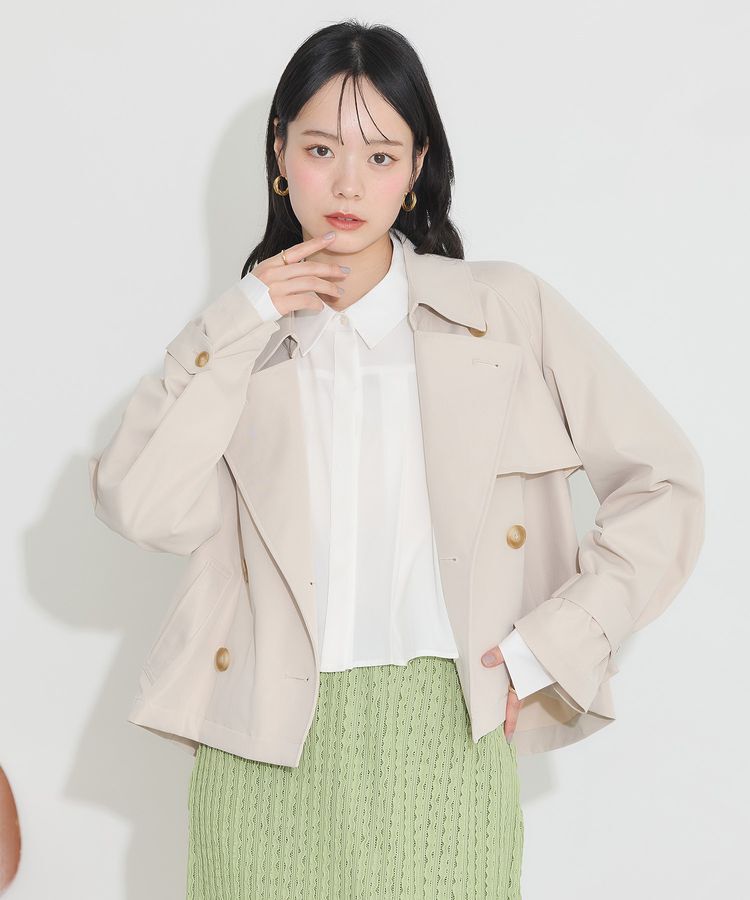 earth music&ecology「ショートトレンチコート」|トレンチコート|