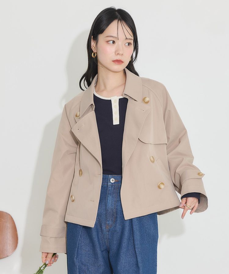 earth music&ecology「ショートトレンチコート」|トレンチコート|